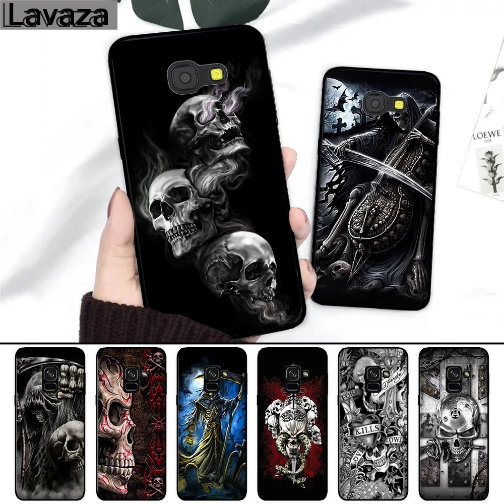 

Lavaza Grim Reaper Skull Skeleton Silicone Case for Samsung A3 A5 A6 Plus A7 A8 A9 A10 A30 A40 A50 A70 J6 2018 A10S A30S A50S