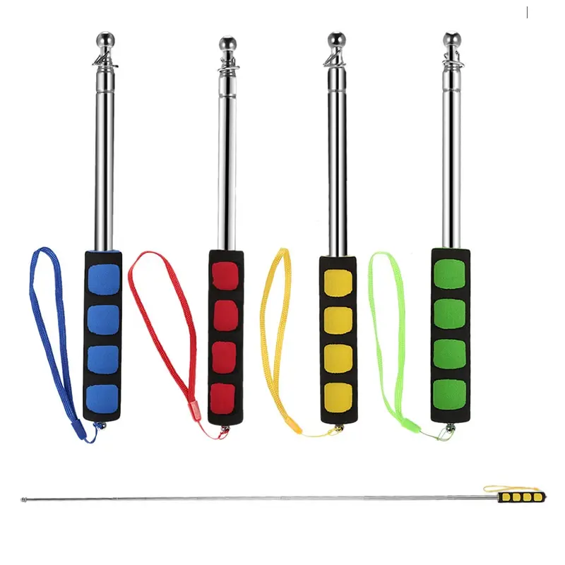 

1.2 Meters Outdoor Flagpole Stainless Steel Telescopic Flag Pole for Teachers Teaching Pointer Tour Guide Banner 47" Flagstaff
