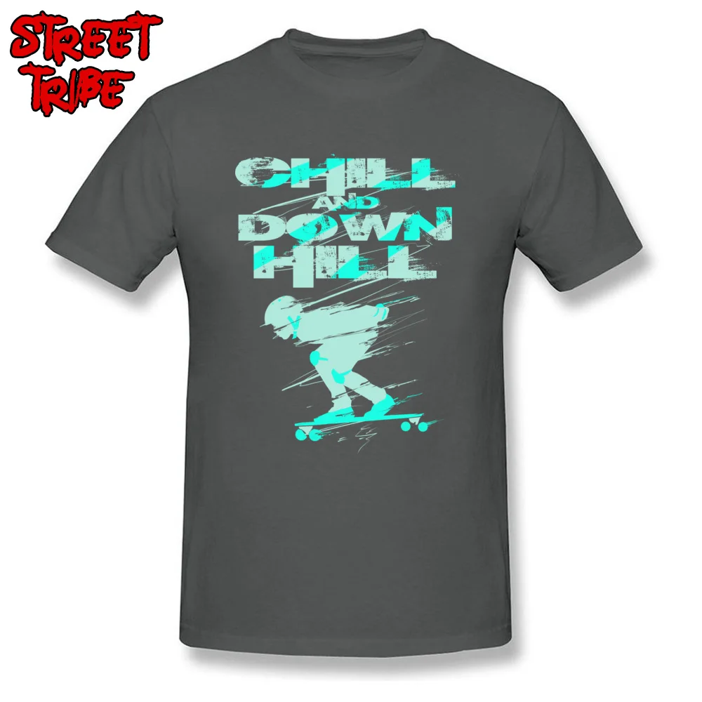 Custom Casual Tops T Shirt for Men 2018 Popular NEW YEAR DAY Crew Neck 100% Cotton Fabric Short Sleeve Tshirts Summer Tee-Shirts Chill And Down Hill Skateboarding  carbon