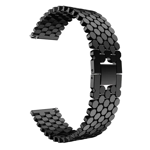 22 мм браслет из алюминиевого сплава для samsung gear S3/Galaxy 46 мм смарт часы браслет для Huawel часы GT сменный Браслет аксессуары - Цвет ремешка: Черный
