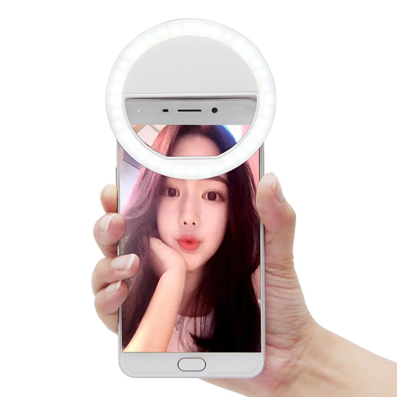 2018 LED Photography Flash Light Phone Ring Holder Luminous Lamp for IPhone X 5 6 6S 7 8 Plus LG Samsung Xiaomi Cell Phone Stand