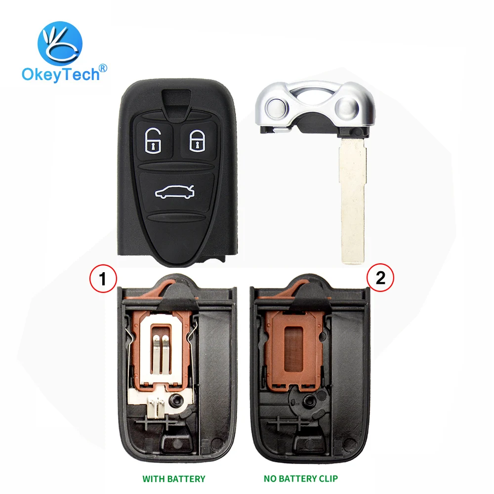 OkeyTech Car Remote Key Shell for Alfa Romeo 159 Brera 156 Spider 3