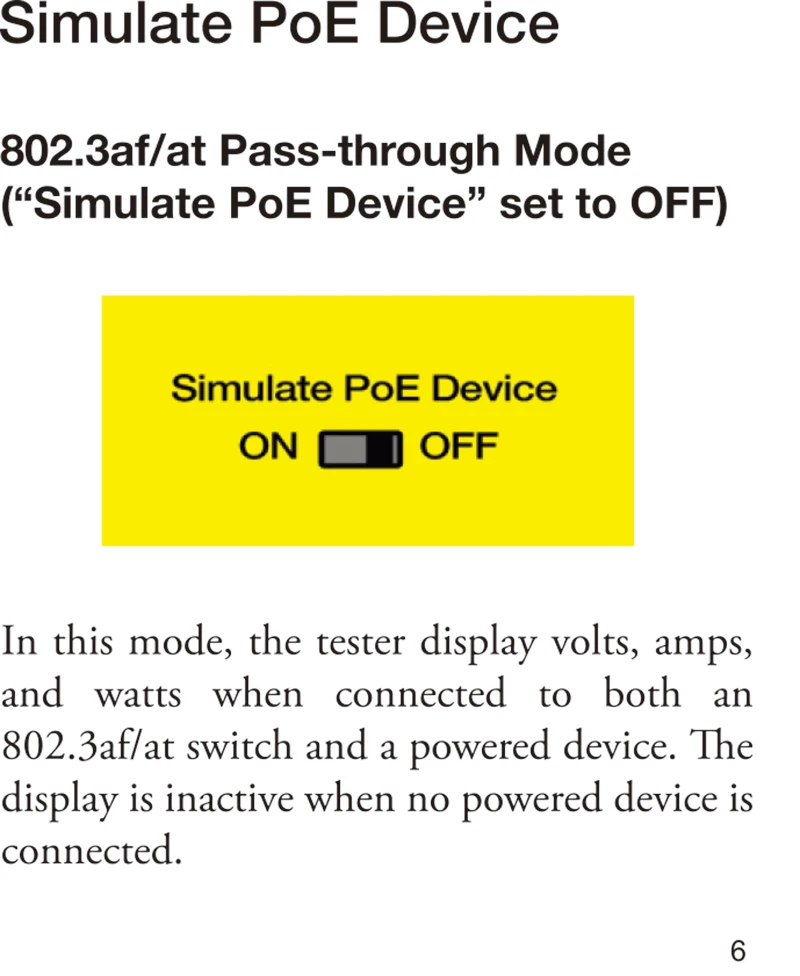 POE TESTER Data sheet and Manual 201808-7