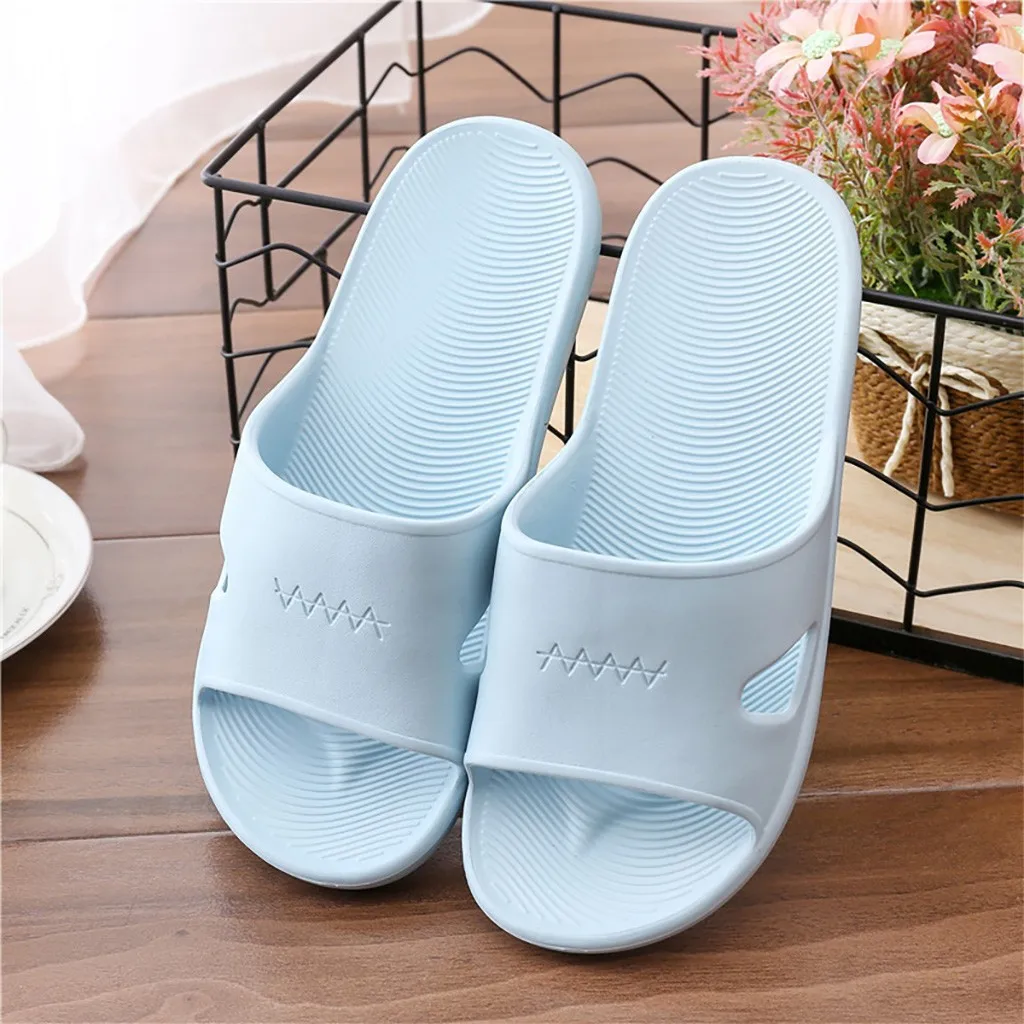 

SAGACE 2019 New Fashion Women's Pure Color Lightweight Bath Slippers Shower Pool Sandal Slippers Soft Lady Chanclas mujer J23
