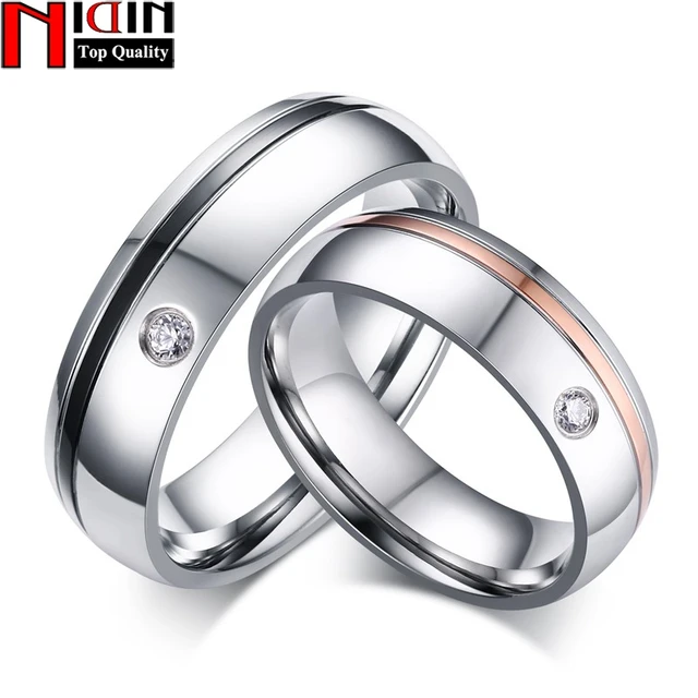 Nidin 2017 Clic Simple Line Wedding Rings For Women Men Aaa Cz Nidin 2017 Clic Simple Line Wedding Rings For Women Men Aaa Cz Stone Promise Fine