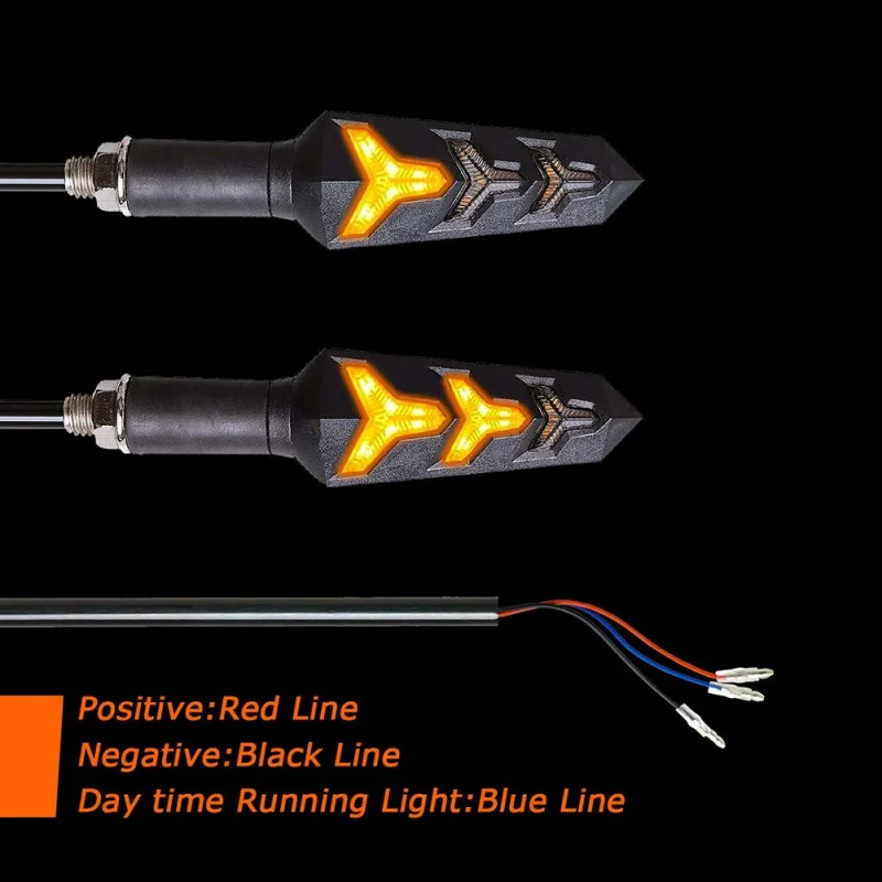 2 шт. мотоцикл светодиодный поворотники струящийся мигалка воды мигающие огни Встроенный релейный гибкий авто хвост мигалка Индикатор лампы