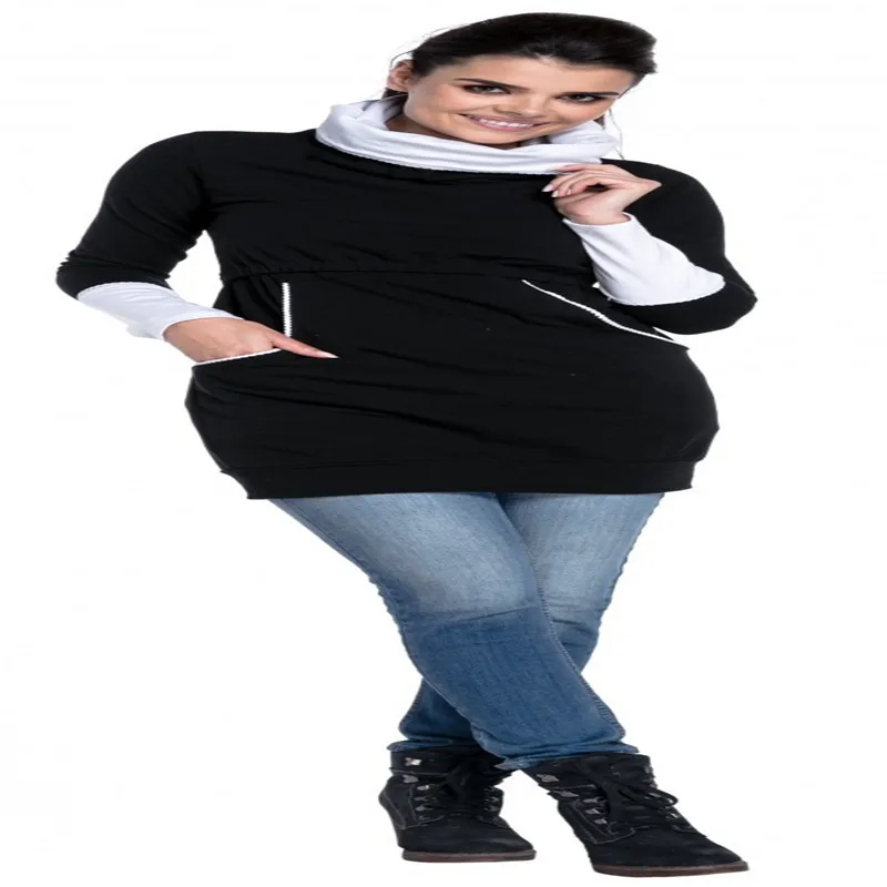 S-2XL Pregnancy Autumn Clothes Warm Women's Maternity Hoodies Hooded Hoodies Outwear Pregnancy Coats Winter Maternity Clothes (1)