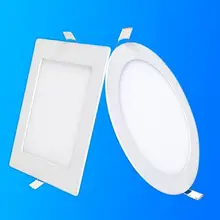 20 шт./лот 12 Вт светодиодные панели освещение потолочный светильник AC85-265V, теплый/холодный белый, освещение в помещении