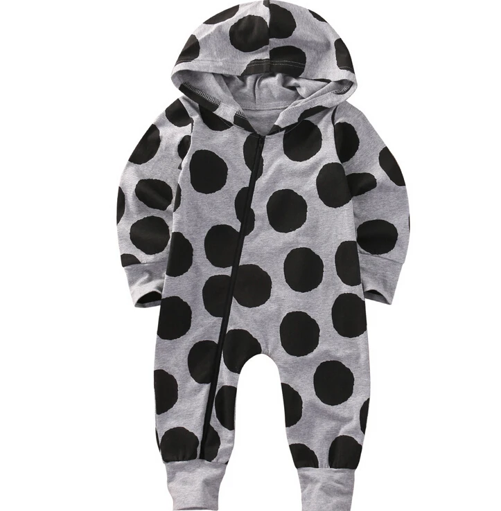 UK Newborn Infant Baby Boys Girls Romper Long Sleeve Warm Clothes Hooded Jumpsuit Zipper Clothes Outfit Bay Boy Girl