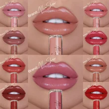 Newest! 1pc Creamy Lipstick Liquid Lipgloss Longlasting Moisturizing Sexy Satin Lip Make Up 12 Colors Optional Beauty Liptools