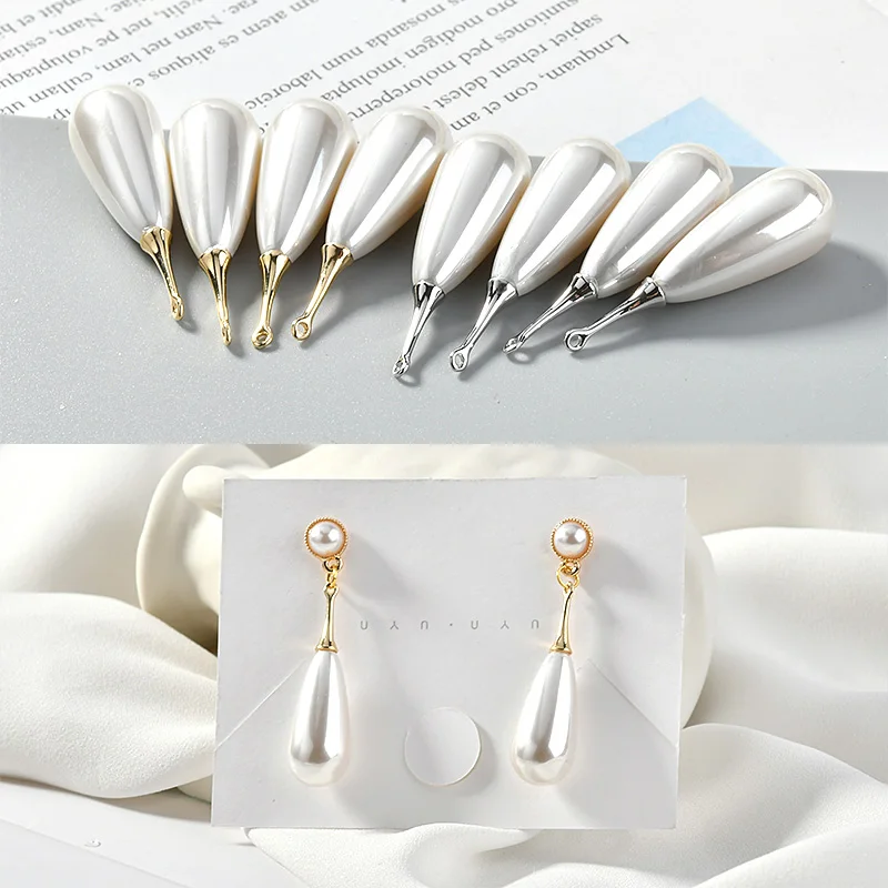 

Free Shipping 36*11MM 20pcs Water Drop Shape Pearl Shape Jewelry DIY Charms Ornament Accessories Necklace Bracelet Pendants