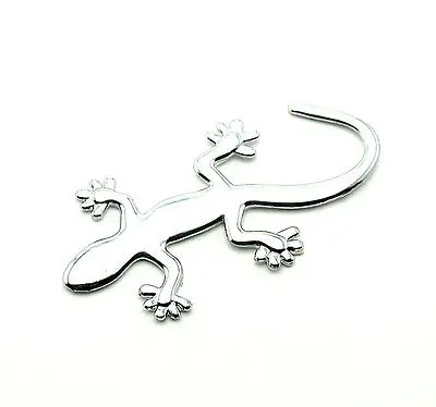 1 pcs Silver Chrome Lizard Gecko Car Badge Emblem Sticker for Quattro A6 A8 Q7 car-styling
