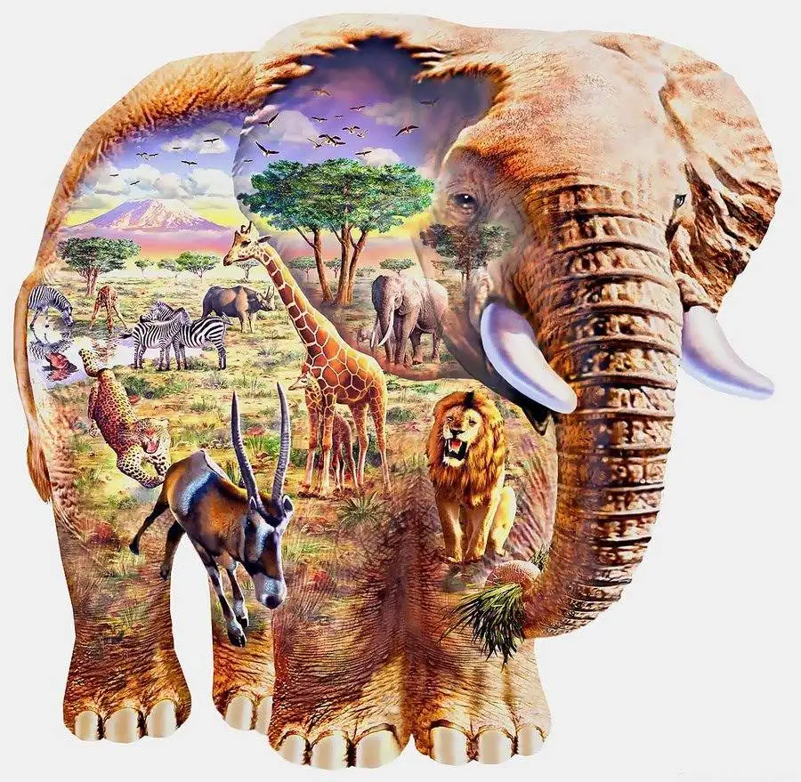 

New 5D DIY Diamond Painting Elephant Zoo Embroidery Full Square Diamond Cross Stitch Rhinestone Mosaic Painting Home decor Gift