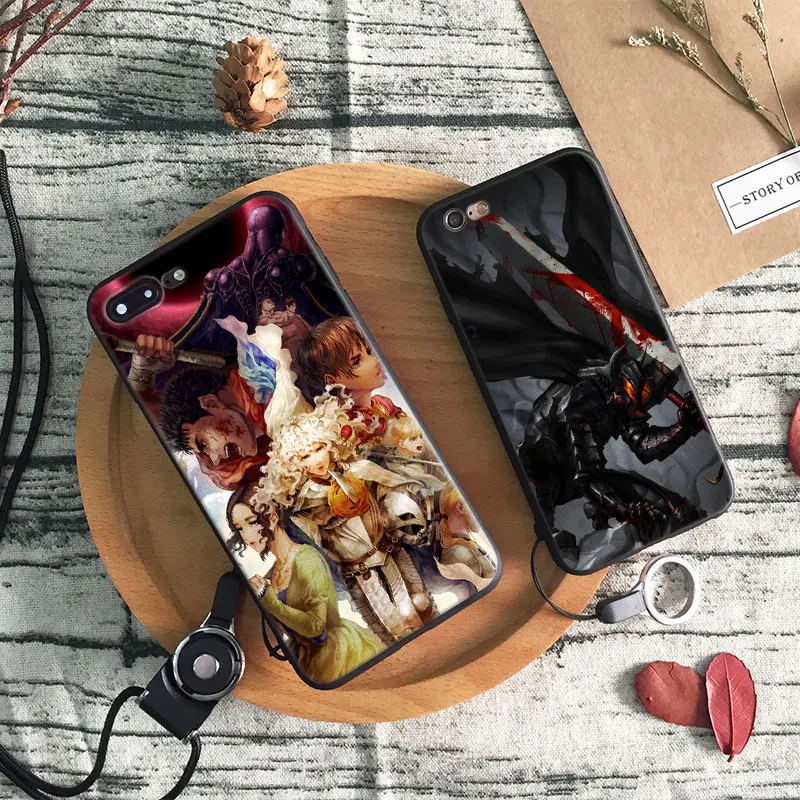 

Berserk Guts Anime Logo Phone Case Cover Shell Bag For Apple iPhone 5 5s Se 6 6s 7 8 Plus X XR XS MAX