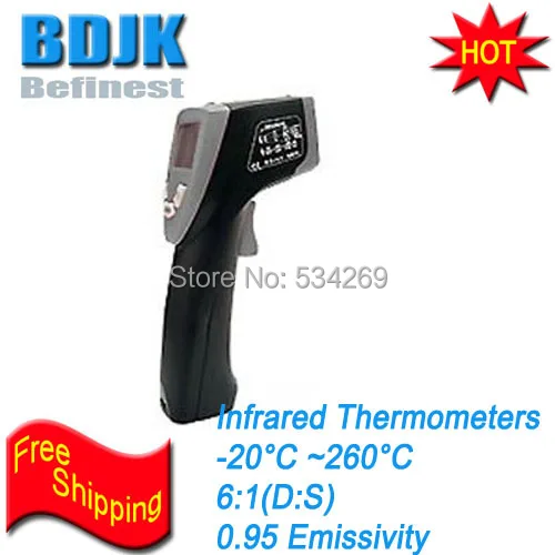 

Pocket Infrared Thermometer with Digital Display and Laser Point -20~260 Temperature Measurement