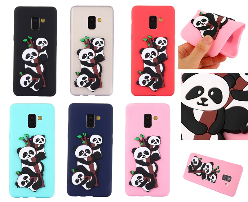 

3D Lovely Panda Case for Samsung Galaxy A8 2018 Cover Soft Silicone Protect Cover for Samsung Galaxy A8 Plus a8+ Case
