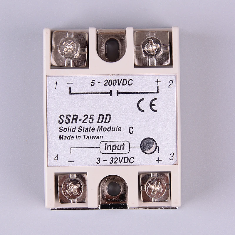 1pc SSR-25DD Single-phase Solid State Relay 25A AC Control DC Relais 3-32VDC To 5-60VDC SSR 25AA