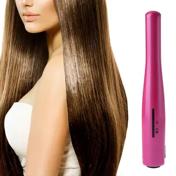 

Flat Iron Ceramic Tourmaline Plate Rechargeable Hair Straightener Styling Tool