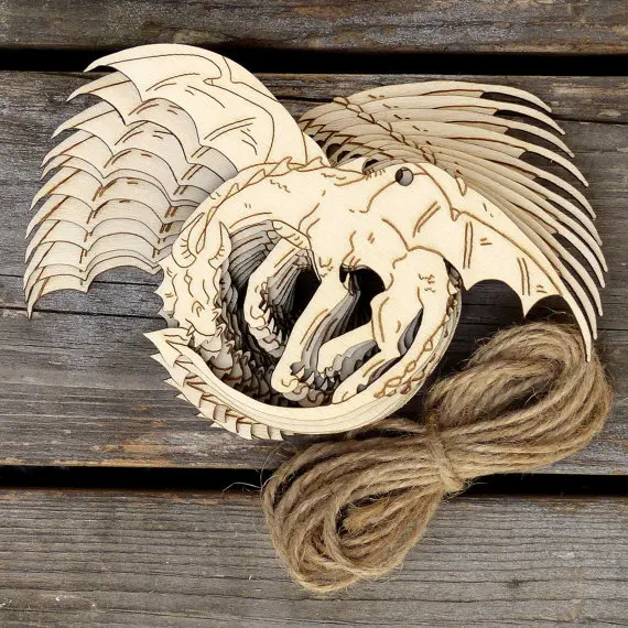 

Wooden Welsh red dragon Craft Shapes Plywood 3mm dragon wood shape, unfinished dragon shape with hole or without hole