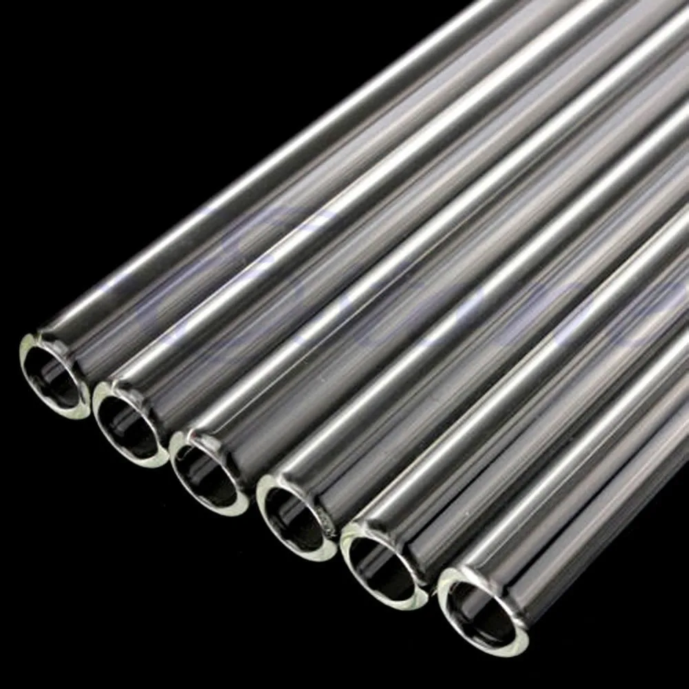 Drinking Straws Clear Glass 10mm Reusable Wedding Birthday Party MAR18