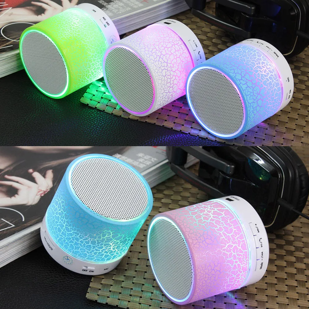 

LED Mini Wireless Bluetooth Speaker TF USB FM Portable Music Sound Box Subwoofer Loudspeaker for phone PC with Micphone