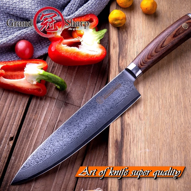 3Pcs Professional Knife Set Japanese AUS-10 Kitchen Chef Knife Damascu –  grandsharp-knives