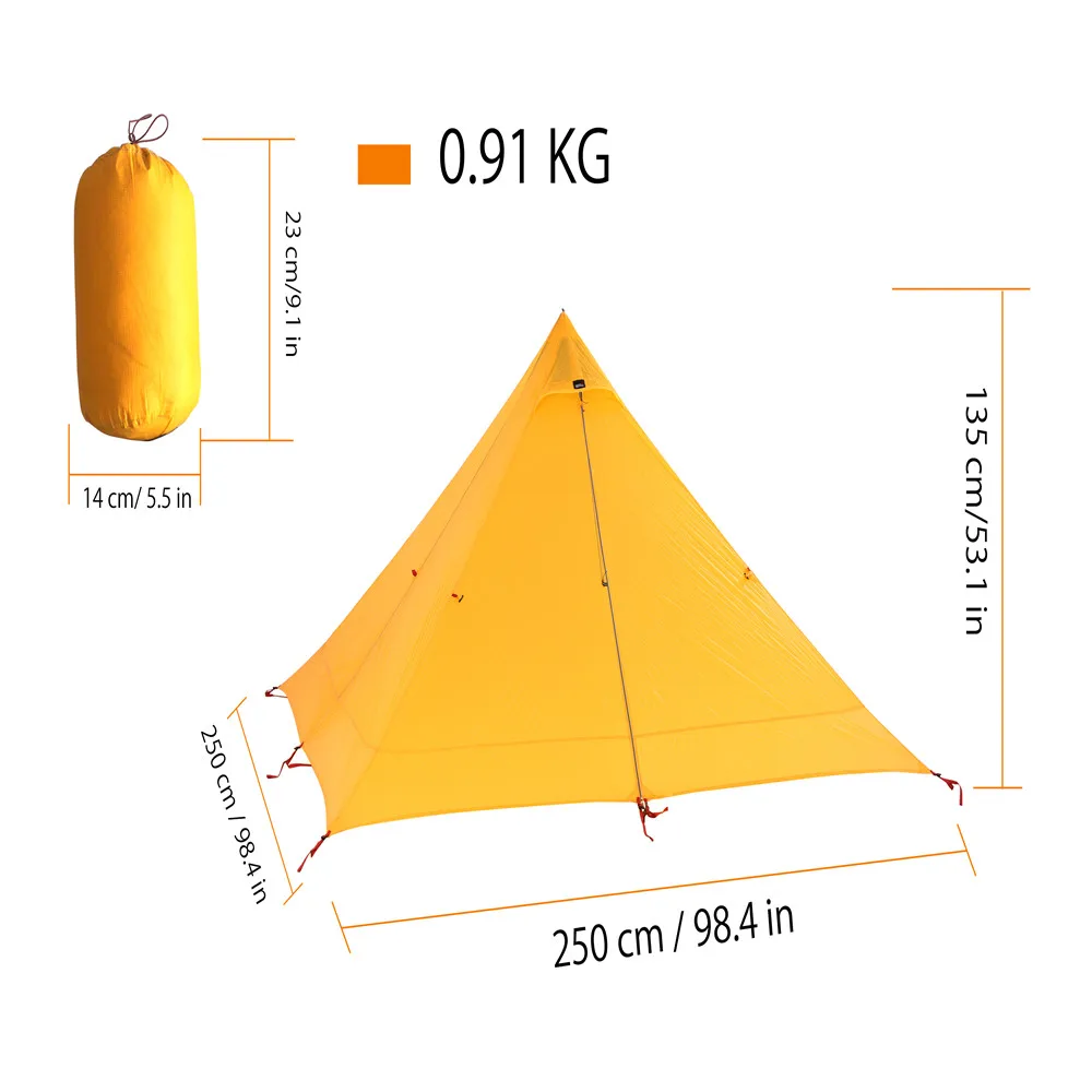 2.0LB Сверхлегкий альпинистский тент 2~ 3 человек 4 сезона 15D нейлоновый двухсторонний Силиконовый водонепроницаемый 3000 мм палатки для кемпинга