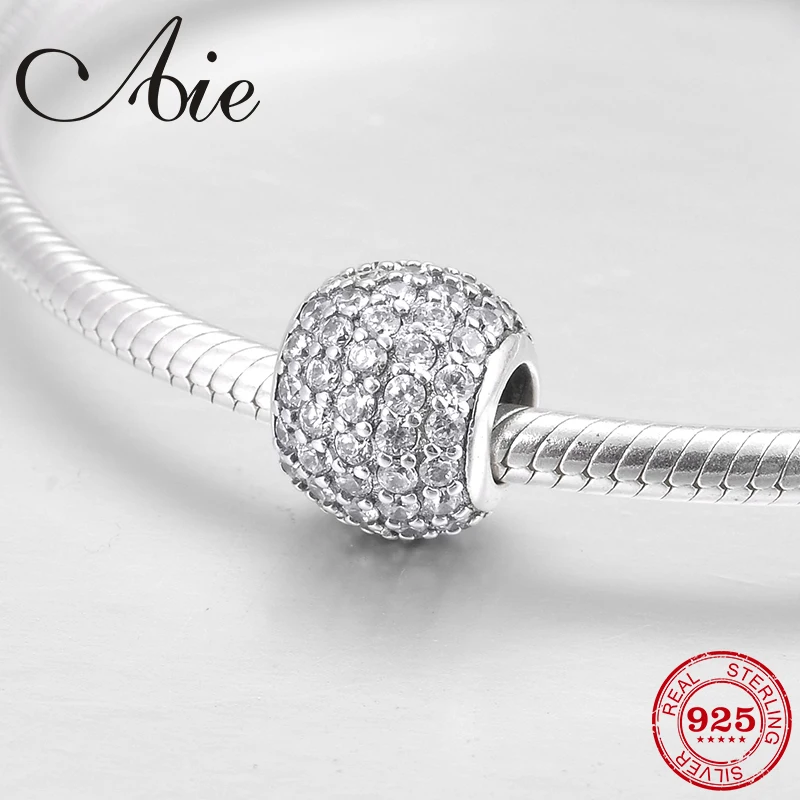 

Round shape 925 Sterling Silver charming stripe like Crystal zircon fine Bead Fit Original Pandora Charm Bracelet Jewelry making