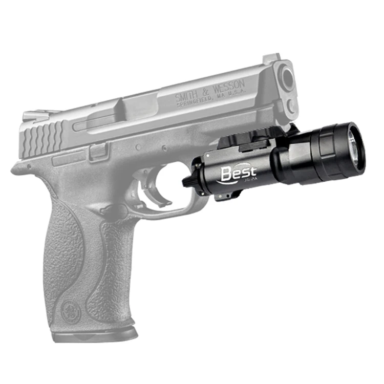 

500 Lumen Super bright LED white light Gree Tactical Flashlight with picatinney rail for pistol handgun hunting flashlight JG-2A