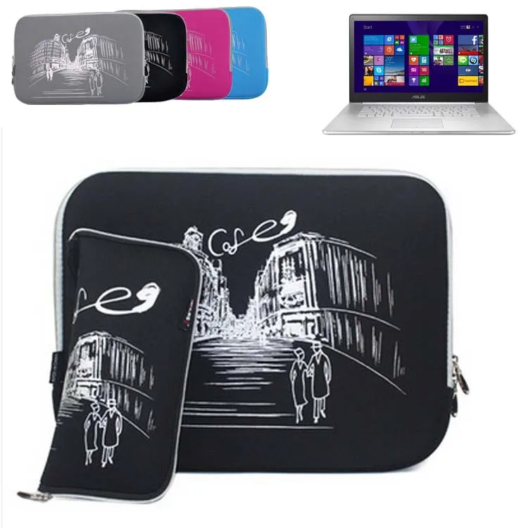 

Slim Neoprene Sleeve Protective Skin Laptop Bag Computer Case Cover for Asus ZenBook NX500 / ZenBook Pro UX501 15-inch Notebook
