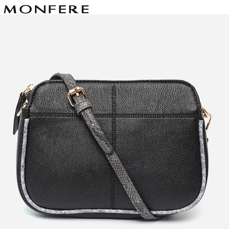 

MONFERE Fashion PU Leather Handbag Women Cross Body Bag High Quality Lady Messenger Bags Bolsos Mujer Casual Female Shoulder Bag