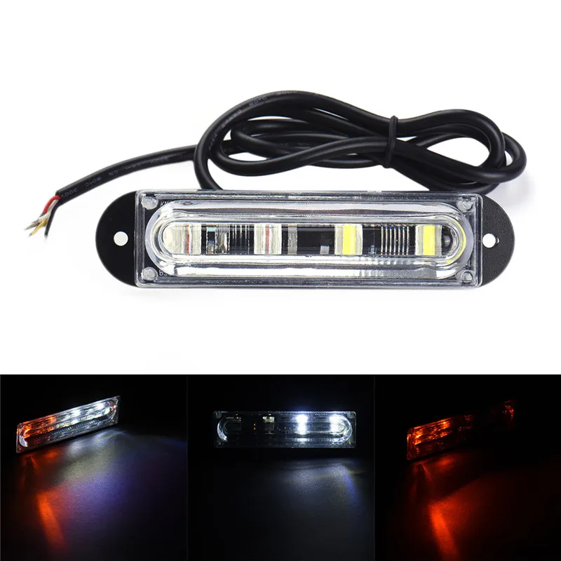 

New DC 12-24V 4 LED Waterproof Car Truck Strobe Flash Warning Light Side Maker Light