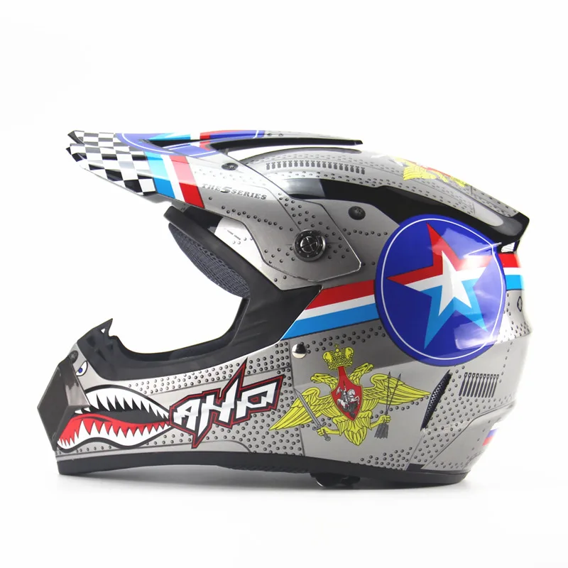 ABS rмотоциклетный внедорожный шлем классический велосипедный MTB DH гоночный шлем ATV шлем для мотокросса и горного велосипеда шлем capacete DOT - Цвет: Big shark 7