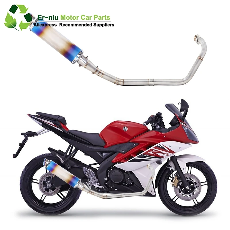 

R15 YZF-R15 MT15 Motorcycle Full System Exhaust Muffler Escape Modified Link Pipe Slip-On For yamaha R15 2008-2017