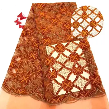 

French Net Lace 2019 Latest African velvet Lace Fabric With Embroidery Mesh Tulle Lace Fabric High Quality Nigerian Lace