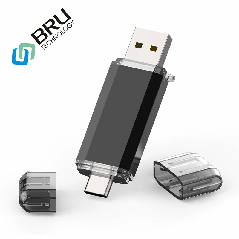 

BRU OTG 3.0 High Speed USB Flash Drive for Type-C Smartphone PenDrive 16G 32G 64GB 128GB Usb Flash disk Memory Stick custom logo