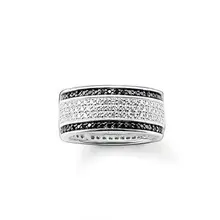 Anillo Blanco Y negro, Thomas Estilo Glam Moda Bueno Jewerly Para Las Mujeres, 2017 Ts Regalo En 925, Super Ofertas