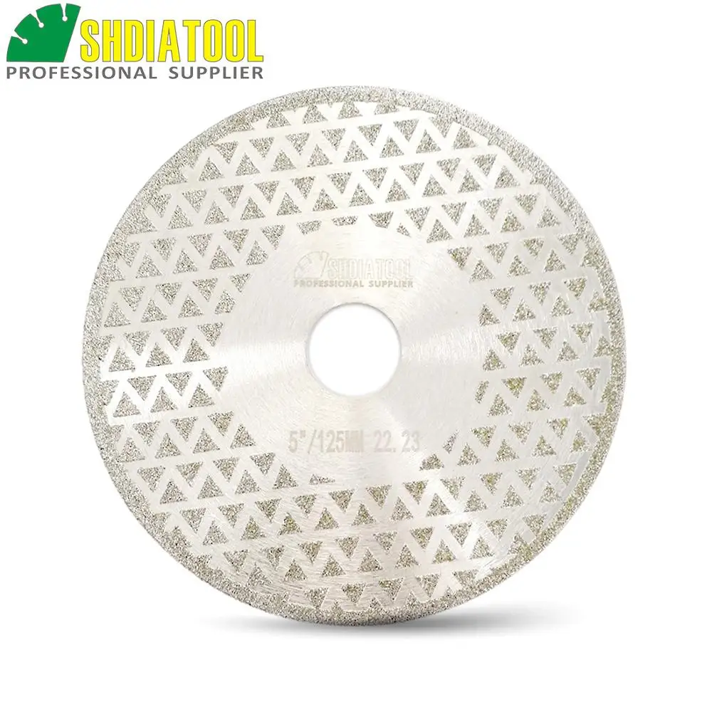 DIATOOL 5" Electroplated diamond cutting & grinding disc Bore 22.23 Diameter 125MM Both side coated diamond saw blade