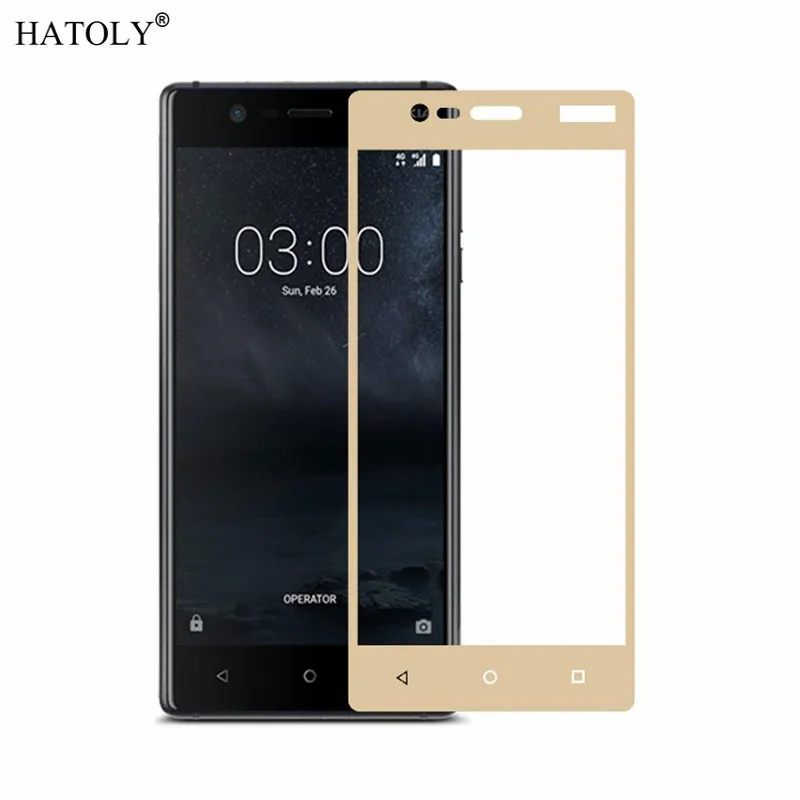 

For Tempered Glass Nokia 3 Glass 9H Full Cover Film Mobile Phone Screen Protector for Nokia 3 Glass for Microsoft Nokia 3