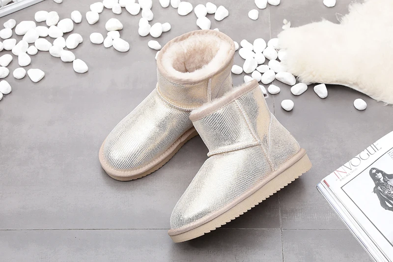 MIYAGINA высокое качество австралийские брендовые зимние женские сапоги Кожаные ботильоны из коровьего спилка Женская обувь; botas mujer размера плюс, для детей возрастом от 4 до 13 лет