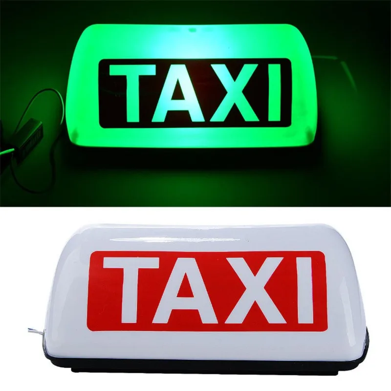 10 LED Taxi Cab Sign Roof Top Topper Car Super Bright Light Lamp 12V Blue 14“