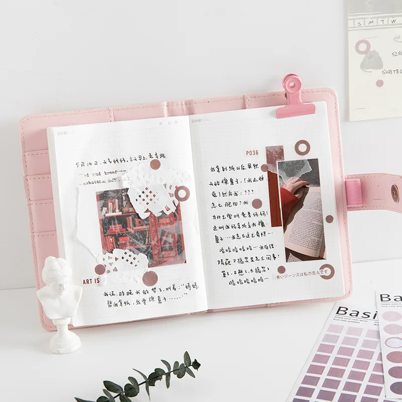 

6Sheets/set Basic Colorful Dots Stickers Paper DIY Planner Scrapbooking Stick Label Diary Album Bullet Journal Stickers