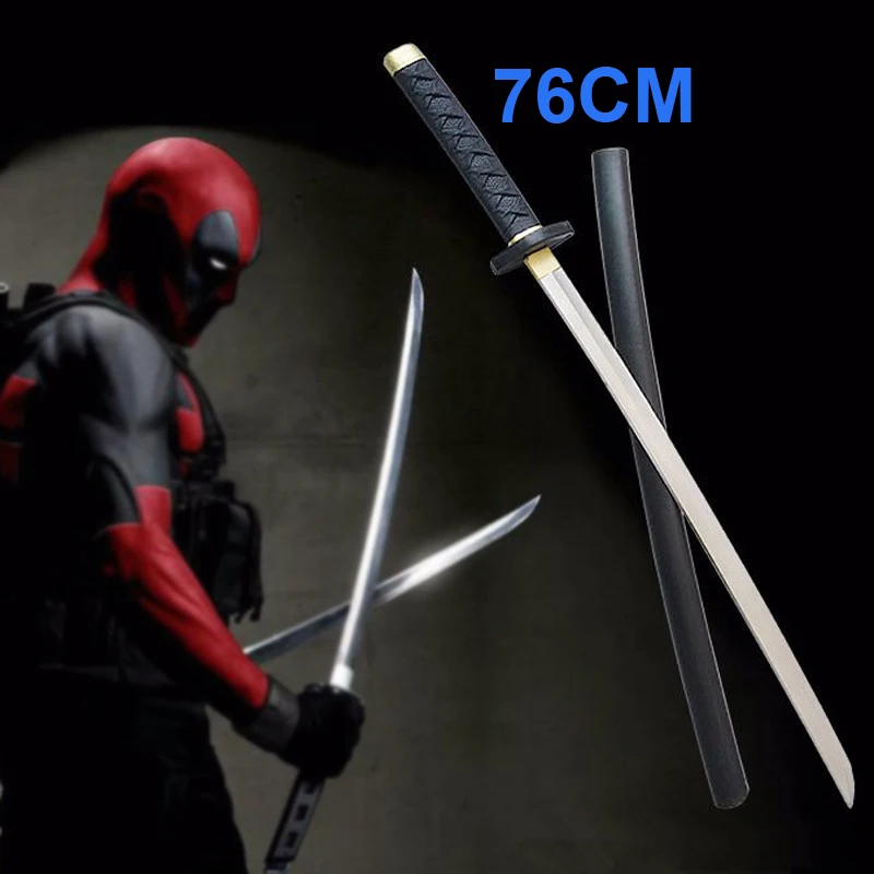 

76cm Marvel Comics Deadpool Sword Movie Deadpool Figure Cosplay Weapon Props PU Swords Toys Gift for Kids Free Shipping