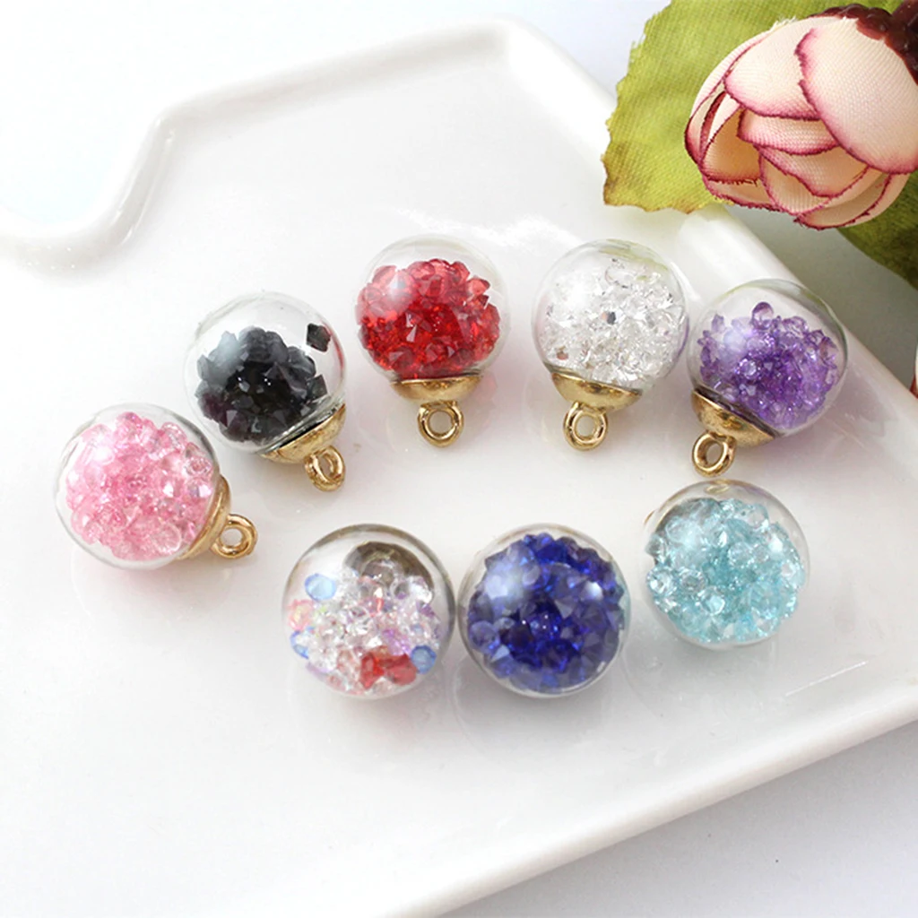 200 Pieces Plastic Half Round Bell Shape Beads Cap Pendant End Caps with Loop Jewelry Making Findings