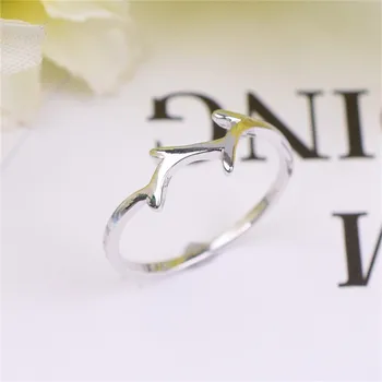 

100% 925 Sterling Silver antlers Ring Simple Midi Knuckle Rings For Women Wedding Valentine Gift bague argent 925 femme Girl