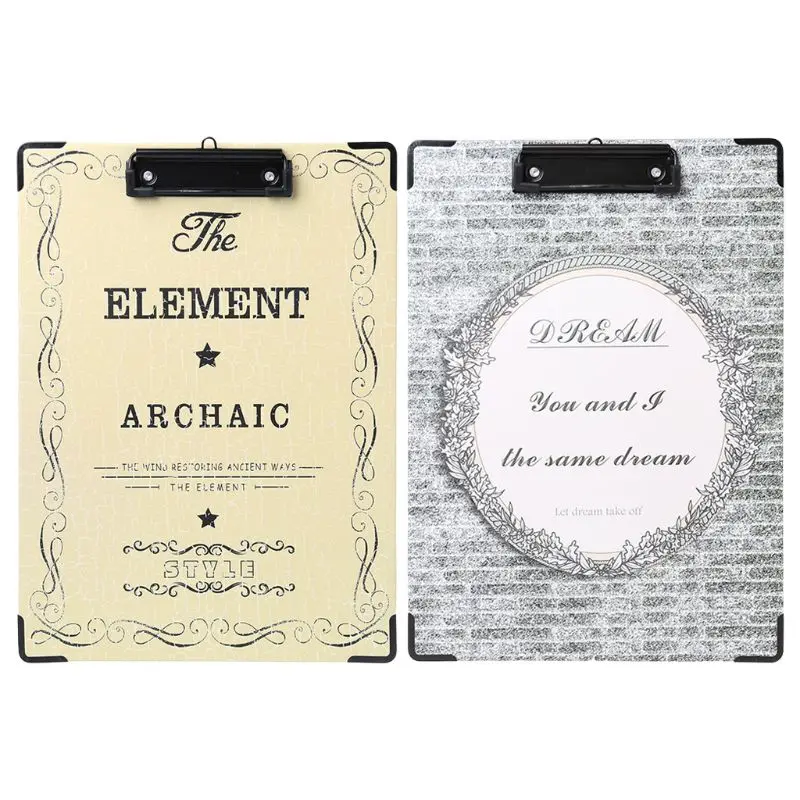 

Retro A4 Paper Writing Clipboard Pad File Folders Document Holder School Office Stationery Student Gift