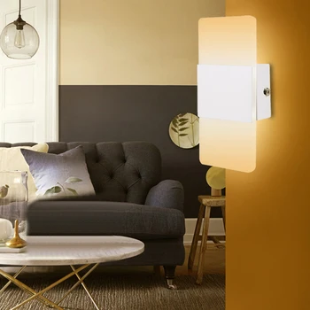 

Everso Mini Led Acrylic Wall Lamp AC85-265V Wall Mounted Sconce Lights lamp Decorative Living Room Bedroom Corridor Wall Lights