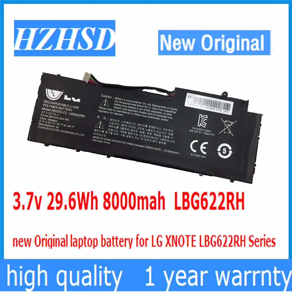 Новый оригинальный аккумулятор LBG622RH для ноутбука LG XNOTE 3 7 в 8000 Вт/ч мАч |