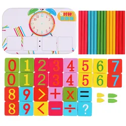 Высокое качество Дети Монтессори Математика Деревянные игрушки Цвет палочки раннего обучения счеты образовательные математика игрушка