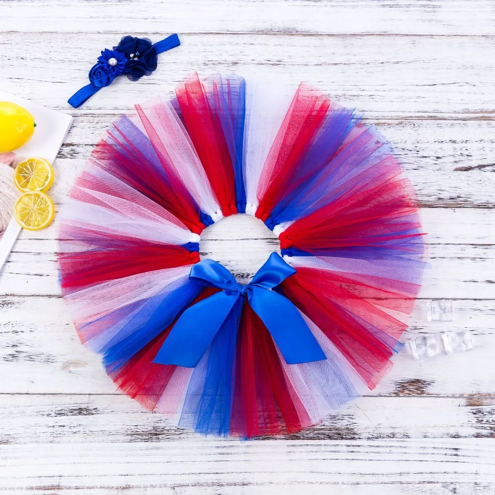 Комплект для малышей для маленьких девочек хлопковый комбинезон с разноцветными юбка-пачка и повязка на голову с цветком 3 шт. наборы